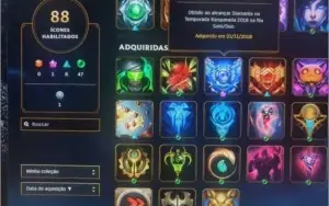 Conta de LoL Platina 3/ falta md10 da flex