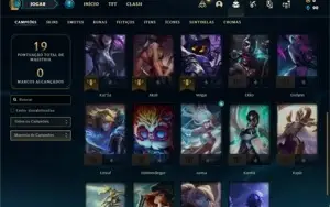 Conta ouro 4 com 24 Champs e 7 Skins