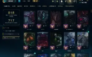 Unranked com TODOS os Champs e 245 Skins ( TOP / JG / SUP )