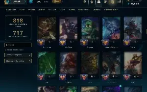 Unranked com TODOS os Champs e 245 Skins ( TOP / JG / SUP )