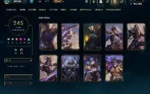 Unranked com TODOS os Champs e 245 Skins ( TOP / JG / SUP )