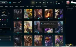 conta lol 60 skins , plat 1 mmr diamante
