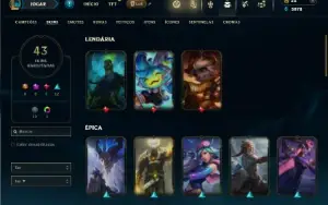 Unranked com 125 Champs e 43 Skins + Kayle Juiza
