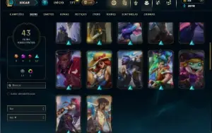 Unranked com 125 Champs e 43 Skins + Kayle Juiza