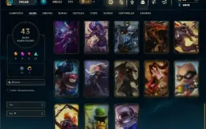Unranked com 125 Champs e 43 Skins + Kayle Juiza