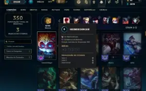 Unranked com 125 Champs e 43 Skins + Kayle Juiza