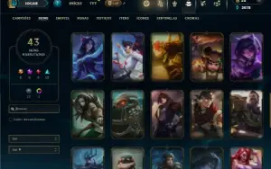 Unranked com 125 Champs e 43 Skins + Kayle Juiza
