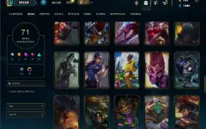 Bronze 4 com 120 Champs e 71 Skins