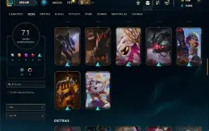 Bronze 4 com 120 Champs e 71 Skins