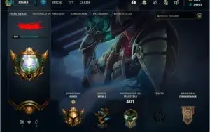 Conta gold1 com 1k200 RP e 39k EA 138 skins (2 ultimate)