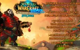 Rush de level no Pandaria Remix [10 ao 70] em até 3 horaS