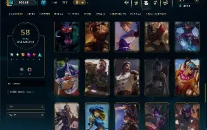Unranked com 95 Champs e 58 Skins ( JG / MID / ADC )