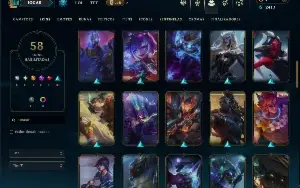 Unranked com 95 Champs e 58 Skins ( JG / MID / ADC )