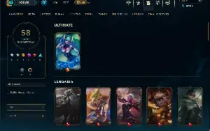 Unranked com 95 Champs e 58 Skins ( JG / MID / ADC )