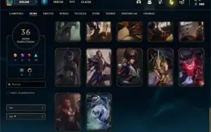 Conta ouro 4 com 67 Champs e 36 Skins + 2 Fragmentos