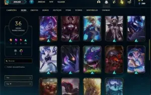 Conta ouro 4 com 67 Champs e 36 Skins + 2 Fragmentos