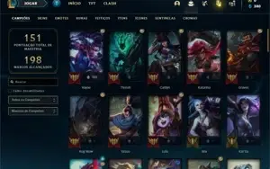 Conta ouro 4 com 67 Champs e 36 Skins + 2 Fragmentos