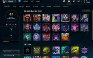 Conta MESTRE com 70 PDL e 31 Champs + 4 Skins