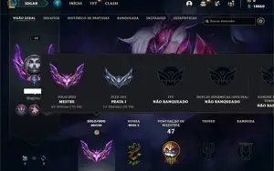Conta MESTRE com 70 PDL e 31 Champs + 4 Skins