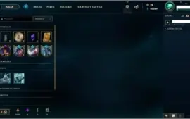 Conta nível 103, todos os champs + 91skins, 60k EA + 3k EL