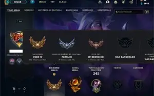 Conta ouro 4 com 100 Champs e 59 Skins + 400k de Yasuo