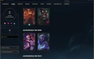 CONTA LEAGUE OF LEGENDS OURO lV