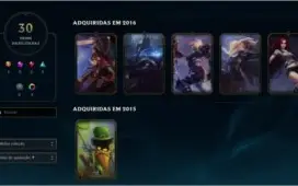 Conta Unranked | Ex-Platina | Lvl66 + 48 Campeões e 30 Skins