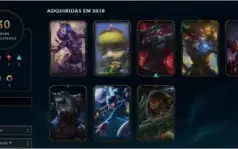 Conta Unranked | Ex-Platina | Lvl66 + 48 Campeões e 30 Skins