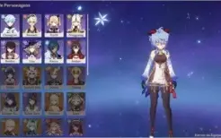 conta genshin AR14 ganyu + 4 estrelas