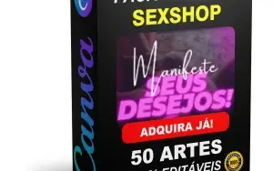 Pack Canva Sexshop - 50 Artes Editáveis