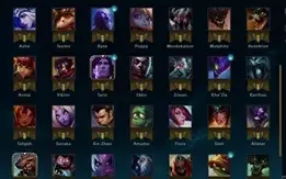 CONTA LEAGUE OF LEGENDS PRATA 1, 60 CHAMPIONS, 13 SKINS!