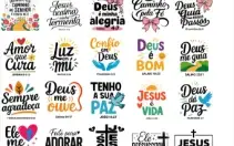 + De 300 Estampas Gospel em PNG separada por categorias