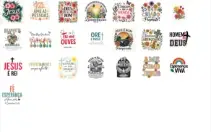 + De 300 Estampas Gospel em PNG separada por categorias