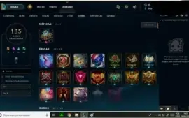Conta league of legends, TODOS Champ,59 skins, 135 icones!