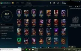 Conta league of legends, TODOS Champ,59 skins, 135 icones!