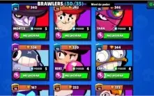 CONTA BRAWL STARS 11725 TROFÉUS 216 GEMAS 30/35 BRAWLERS