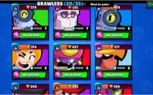 CONTA BRAWL STARS 11725 TROFÉUS 216 GEMAS 30/35 BRAWLERS