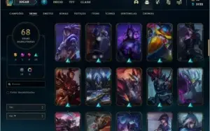 Conta Unranked com 68 skins e 112 champs