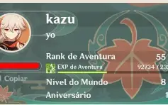 Genshin Impact Conta NA AR55 - ⭐️KAZUHA C5⭐️