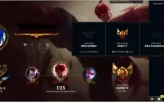 Conta gold 5 com borda, 85 campeões, 25 skins