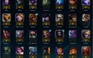 Conta gold 5 com borda, 85 campeões, 25 skins