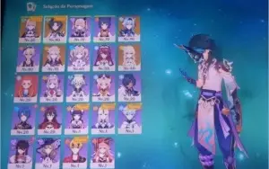 Conta AR 51 Genshin, Eula, Túmulo, Albedo, Xiao e jean