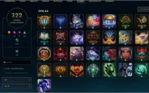 Conta LOL Diamante IV 280 skins