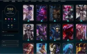 Conta LOL Diamante IV 280 skins