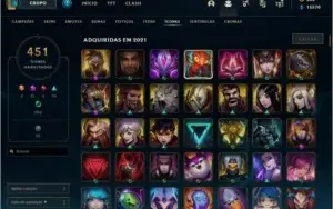 Conta LoL 832 skins, Desde 2012