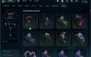 Conta LoL 832 skins, Desde 2012