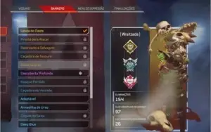 Conta Apex com Herança Wraith e mais de 20 skin lendária