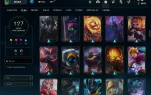 Conta prata 3 com TODOS os champs e 127 Skins (2 Ultimates)
