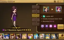 Reroll Summoners War lvl10 com Neostone Agent Dark - Sylvia