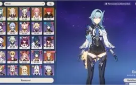 Conta Genshin Impact ar50 EULA, GANYU, ALBEDO, DILUC, QIQI